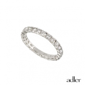 Adler Full Diamond Eternity Ring in Platinum 1.25ct